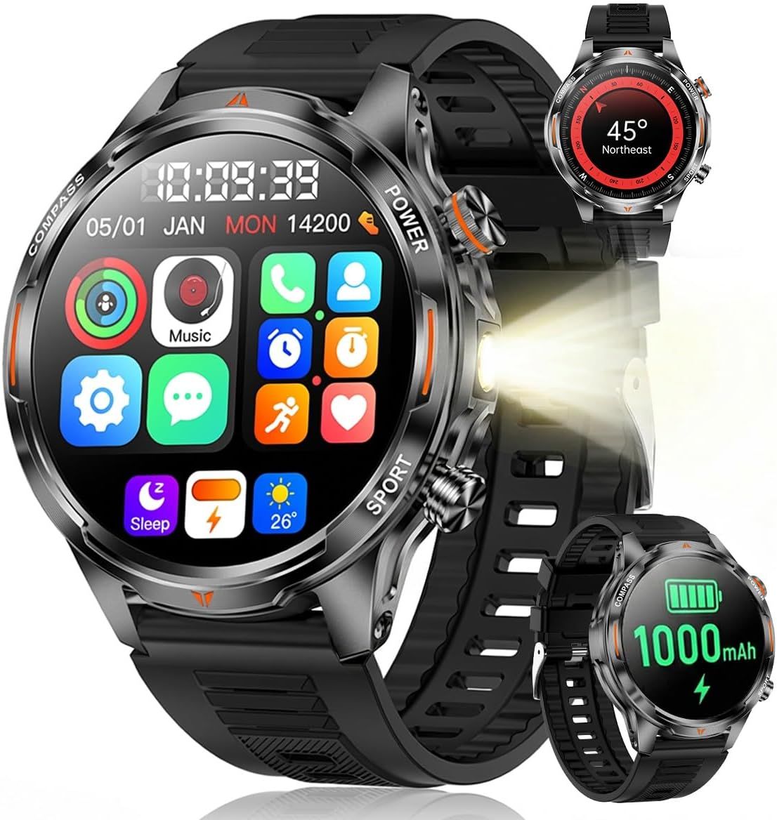 Smart Watch for Women, 1.7in AMOLED Ultra-Clear 110+ Sport Modes Smartwatch, Fitness Tracker with Heart Rate/Sleep/SpO2 Monitor, IP68 Waterproof, Answer/Make Call for Android and iPhones