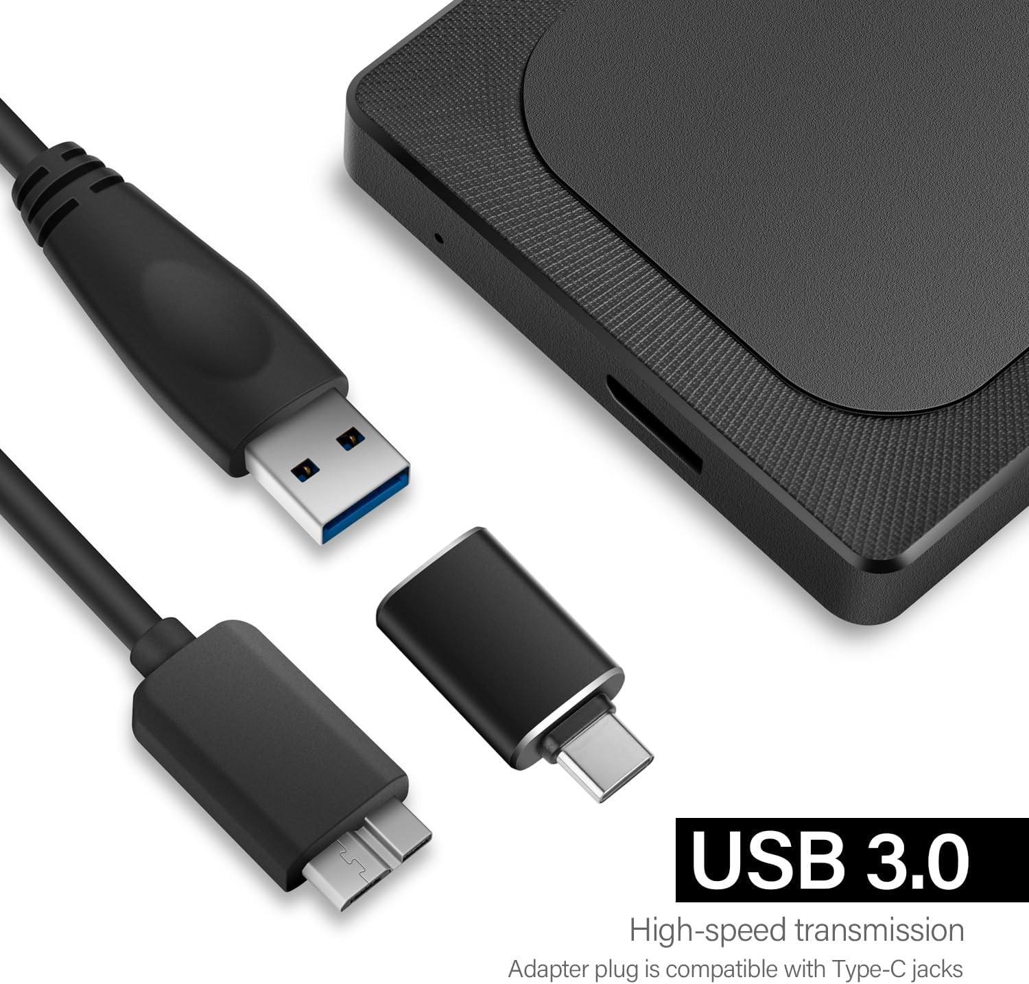 500GB External Hard Drive Ultra Slim Portable HDD-USB 3.0 for PC, Mac, Laptop, PS4, Xbox one,Xbox 360 HD-A4