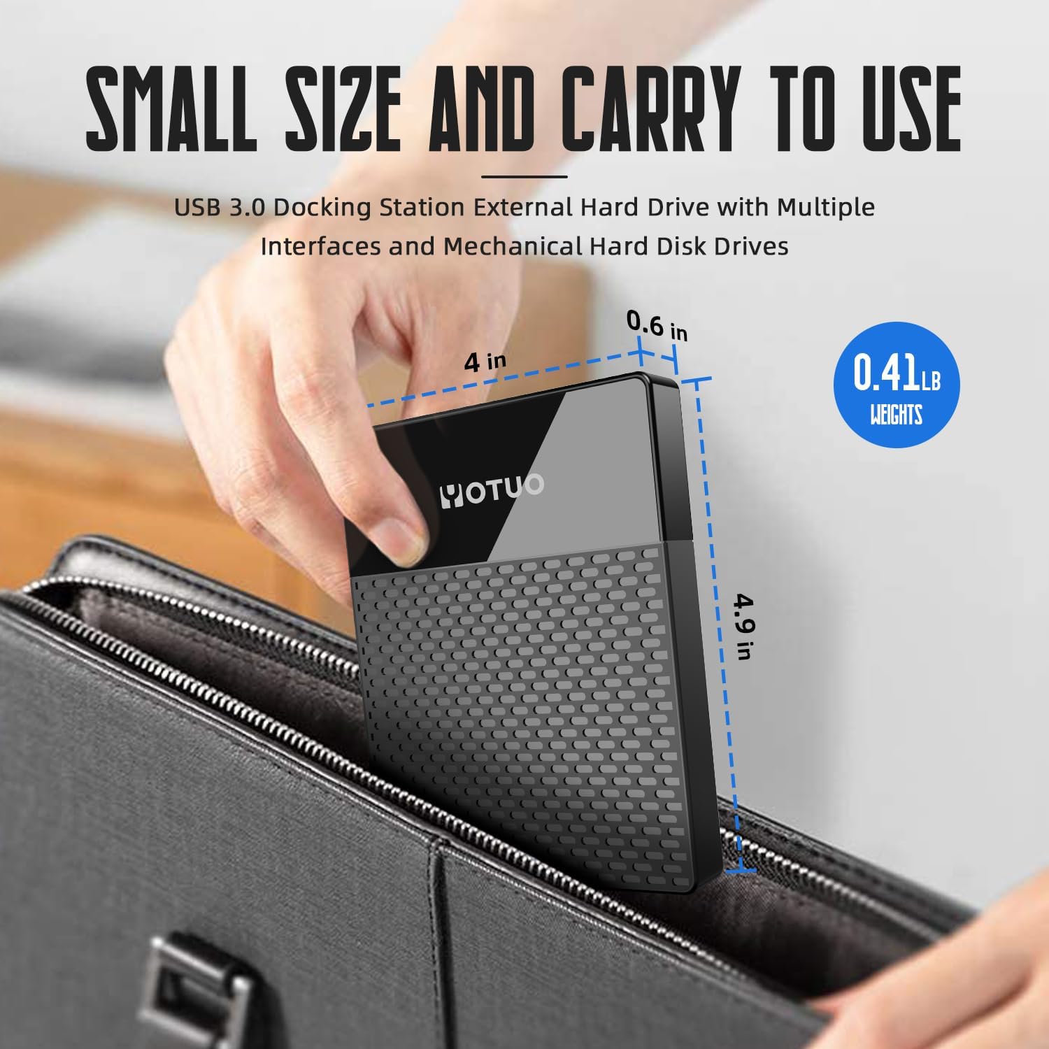 1TB External Hard Drive, USB C Multiport Hub HDD 7-in-1, USB 3.0, SD/TF Card Reader, Docking Station, Multi-Function HDD for Windows, Mac, Android, TV, iPhone 15/16/17, Laptop, Desktop, PC