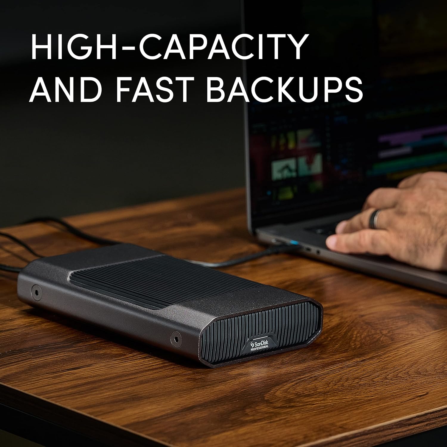 SanDisk Professional 24TB G-Drive Enterprise-Class External Desktop Hard Drive - 7200RPM Ultrastar HDD Inside, USB-C (10Gbps), USB 3.2 Gen 2, Mac Ready - SDPHF1A-024T-NBAAD