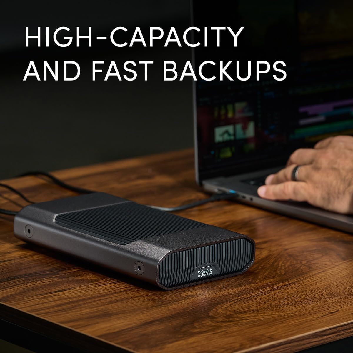 SanDisk Professional 26TB G-Drive Enterprise-Class External Desktop Hard Drive - 7200RPM Ultrastar HDD Inside, USB-C (10Gbps), USB 3.2 Gen 2, Mac Ready - SDPHF1A-026T-NBAAD