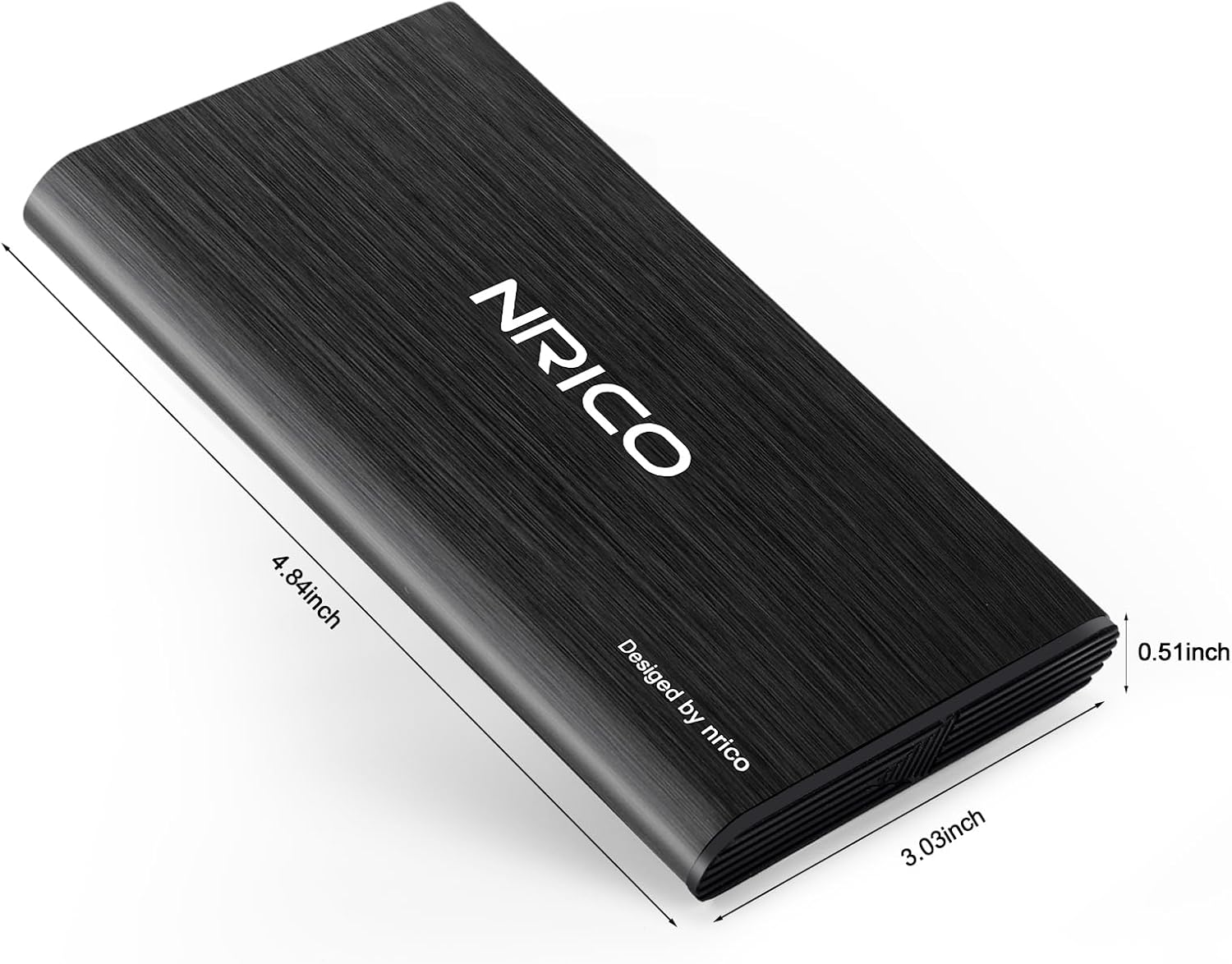 NRICO Ultra Slim 320GB Portable External Hard Drive USB3.0 HDD Storage Compatible for PC, Desktop, Laptop,Mac,PS4, Xbox one (Black, 320, GB)