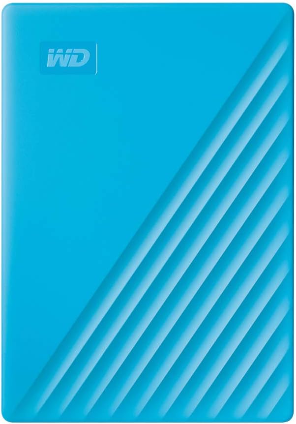 WD 4TB My Passport, Portable External Hard Drive, Blue, backup software with defense against ransomware, and password protection, USB 3.1/USB 3.0 compatible - WDBPKJ0040BBL-WESN