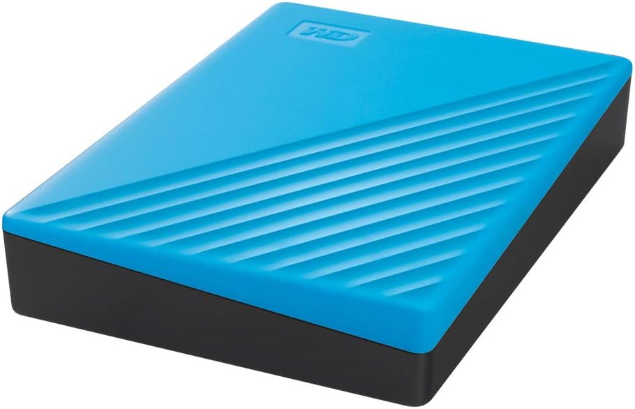 WD 4TB My Passport, Portable External Hard Drive, Blue, backup software with defense against ransomware, and password protection, USB 3.1/USB 3.0 compatible - WDBPKJ0040BBL-WESN