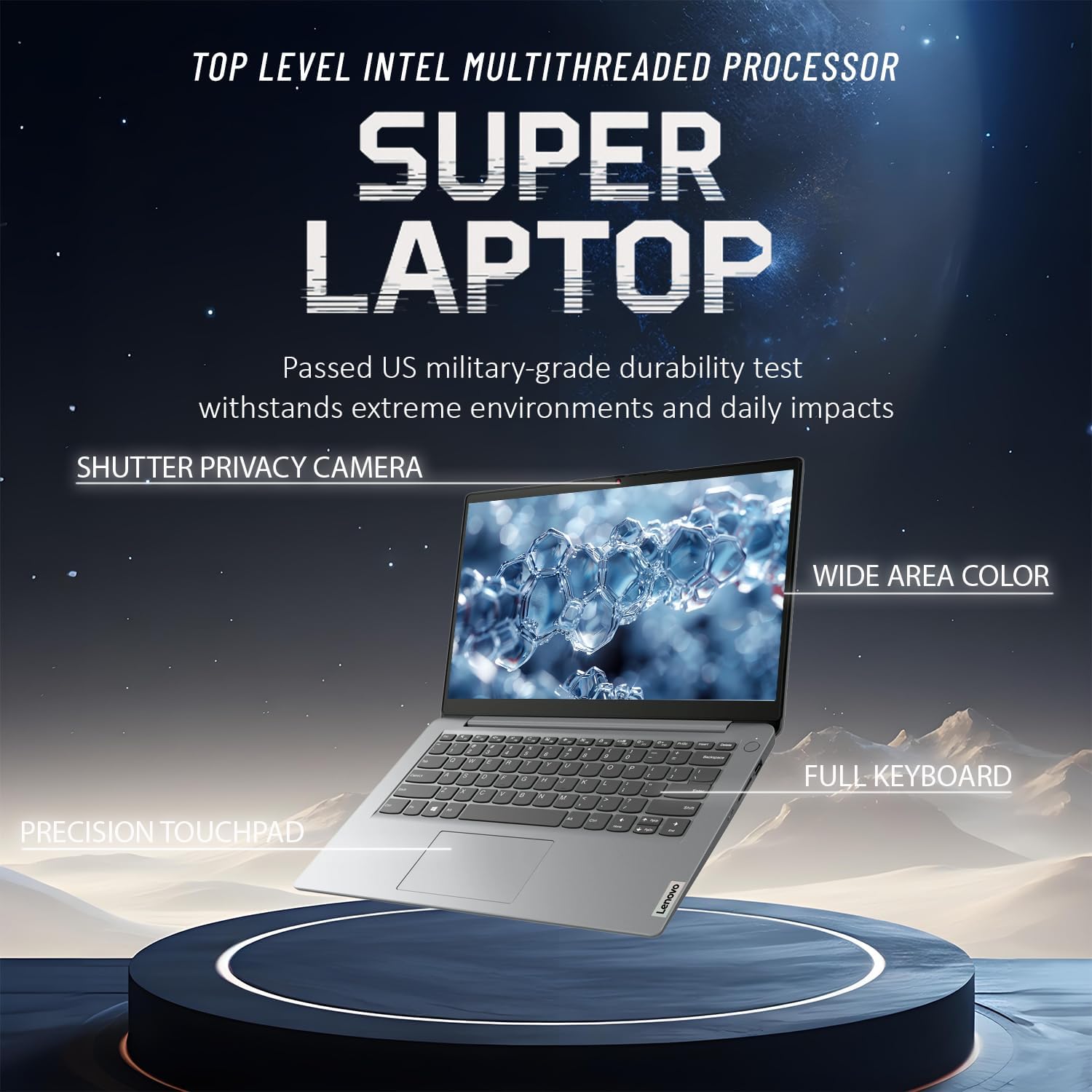 Lenovo IdeaPad Business Laptop with Microsoft 365 • 11 Hour Battery • Intel High Performance CPU • 8GB RAM • 128GB Internal SSD | with Additional 1TB One Drive Storage • SD-Card Reader • Windows 11