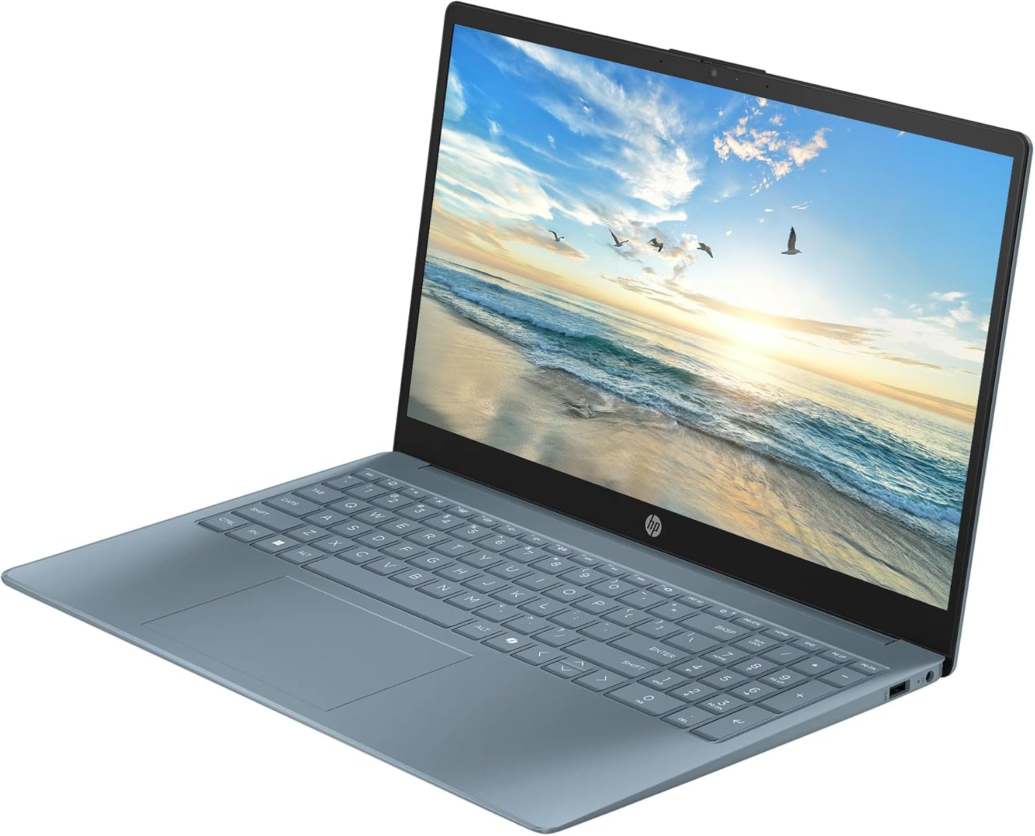 HP 15.6" Business Laptop with Microsoft Office 365 with Copliot AI & 1TB OneDrive, 16GB RAM 128GB SSD, Quad-Cores Intel Processor, Windows 11, PLUSERA Earphones & 8-in-1 Hub Included, Moonlight Blue