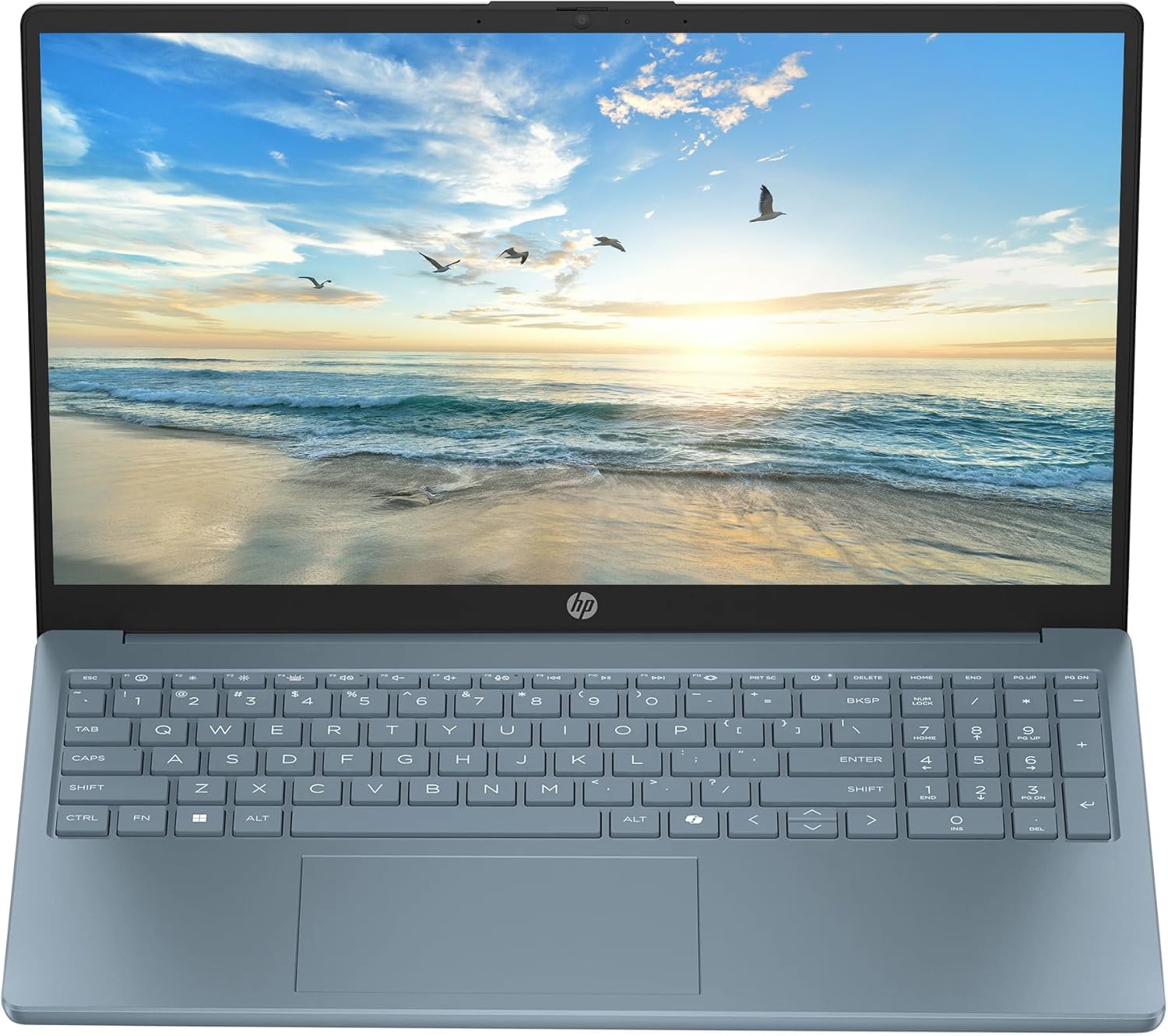 HP 15.6" Business Laptop with Microsoft Office 365 with Copliot AI & 1TB OneDrive, 16GB RAM 128GB SSD, Quad-Cores Intel Processor, Windows 11, PLUSERA Earphones & 8-in-1 Hub Included, Moonlight Blue
