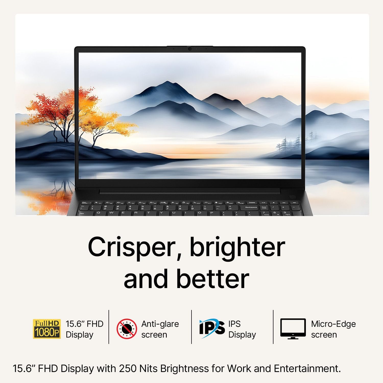 Lenovo 15.6” Laptop • 2026 Edition • FHD 1080P Display • 256GB SSD • Intel Processor • Copilot AI • Wi-Fi 6 & Ethernet • Full-Size Keyboard • Windows 11