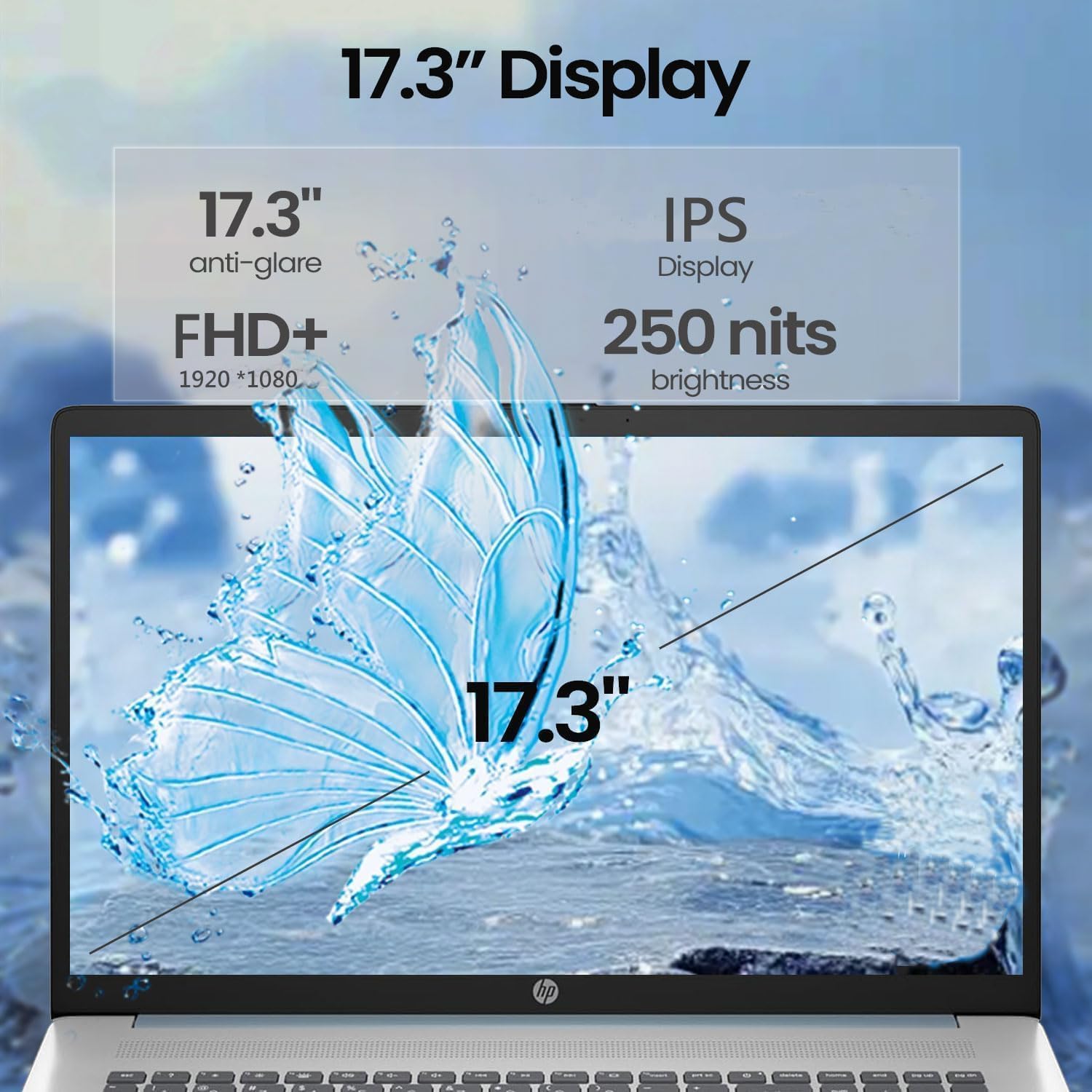 HP 17.3" Touchscreen Business Laptop, AMD Ryzen 5 Processor (Beats Intel i7-1355U), 16GB DDR5 RAM, 1TB Storage(512GB SSD & 500GB External), USB-C, Wi-Fi 6, Windows 11 Pro + Copilot, Earphone Jack