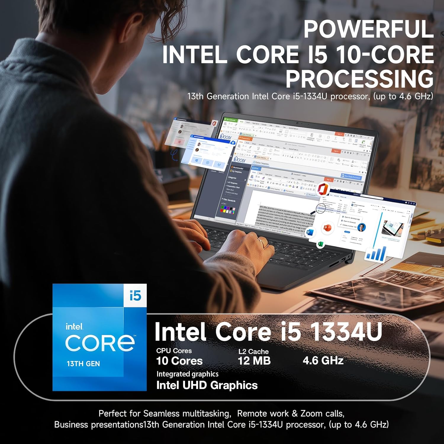 Dell Inspiron 15 3530 Laptop Computer, 15.6" Touchscreen WVA LED FHD Anti-Glare Display, 20GB RAM, 512GB SSD, Windows 11 Pro, Intel 10-Core i5-1334U, AI Copilot for Student & Business