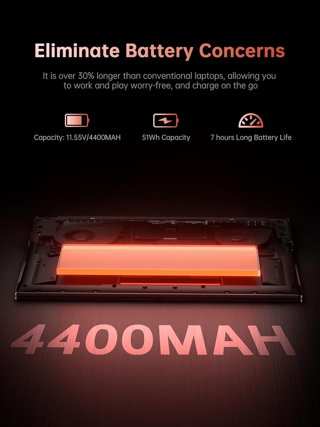 2026 New Gaming Laptop, 16.0inch Laptop Computer with AMD Ryzen 7 H255(8C/16T, Up to 4.9GHz), 16GB DDR5 512GB NVMe SSD Windows 11 Laptop, Radeon RX Vega 8 Graphics,WiFi 6, Backlit KB