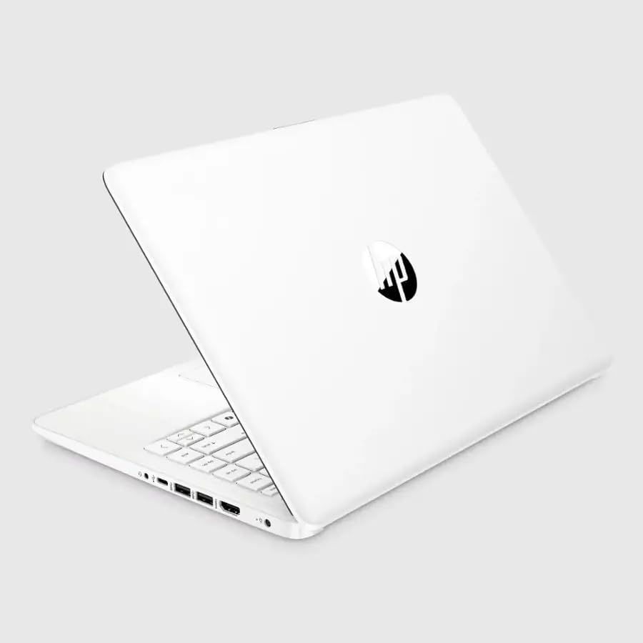 HP 14" Business Laptop with Microsoft Office 365 with Copliot AI & 1TB OneDrive, 32GB RAM 64GB SSD, Dual-Cores Intel Processor, Windows 11, PLUSERA Earphones, Snowflake White