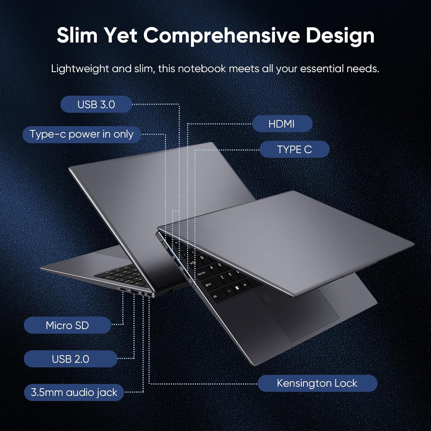 Coolby 15.6inch Laptop, 12GB RAM/256GB SSD, 1920x1080 IPS Display, Intel N95(Beats N5095) Quad Core Laptop Computer, Support Fingerprint, WiFi 5, BT