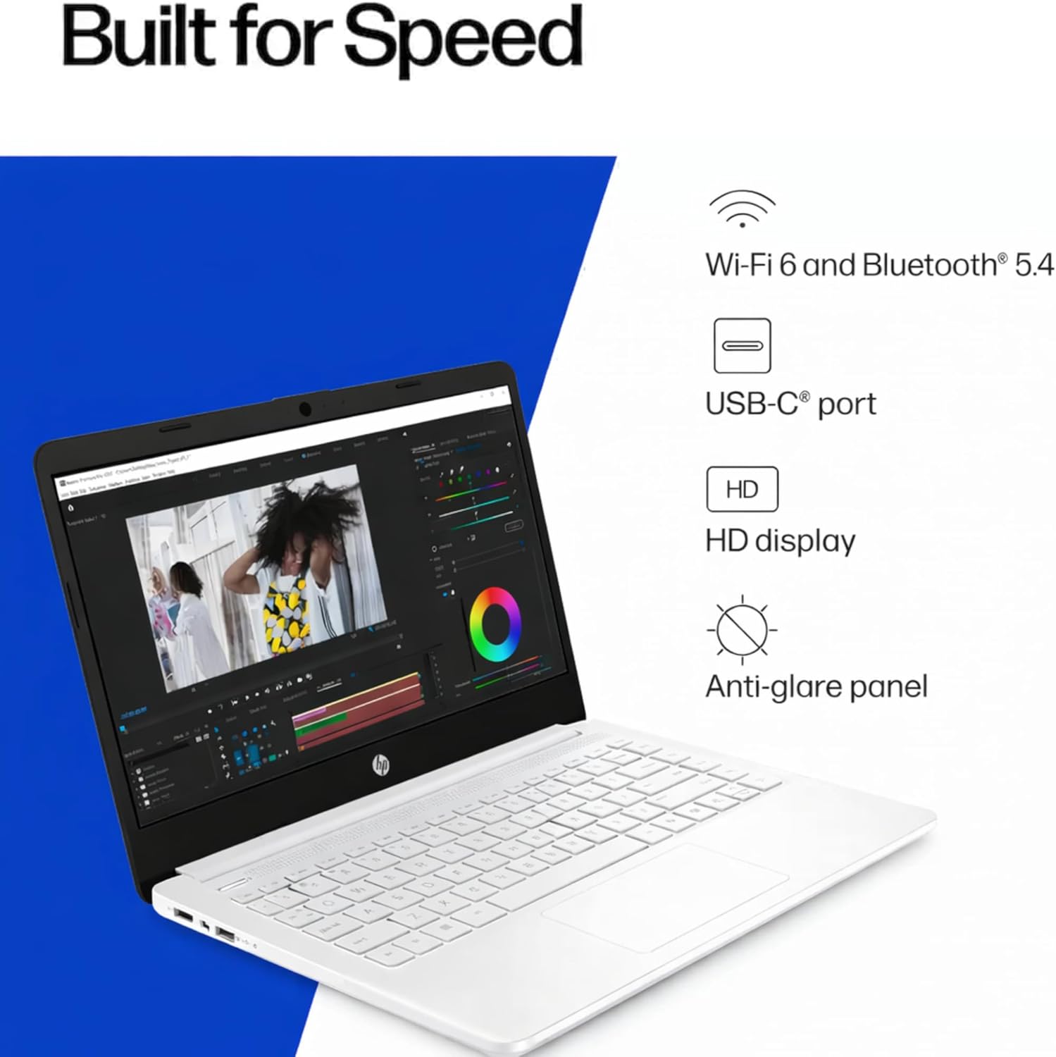 HP Home and Student Essential Laptop with Microsoft 365-1.1TB Storage - 8GB RAM - Intel Inside | Anti-Glare Display, 64GB SSD and 1TB Cloud Storage, Fast Charge and 12hrs Battery, no Mouse