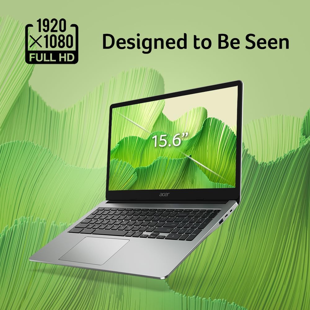 Acer Chromebook 315 Laptop | Intel Celeron N4500 | 15.6" Full HD IPS Display | Intel UHD Graphics | 4GB LPDDR4X | 64GB eMMC | Intel Wi-Fi 6 | DTS Audio | USB Type-C | Chrome OS | CB315-4H-C8XU