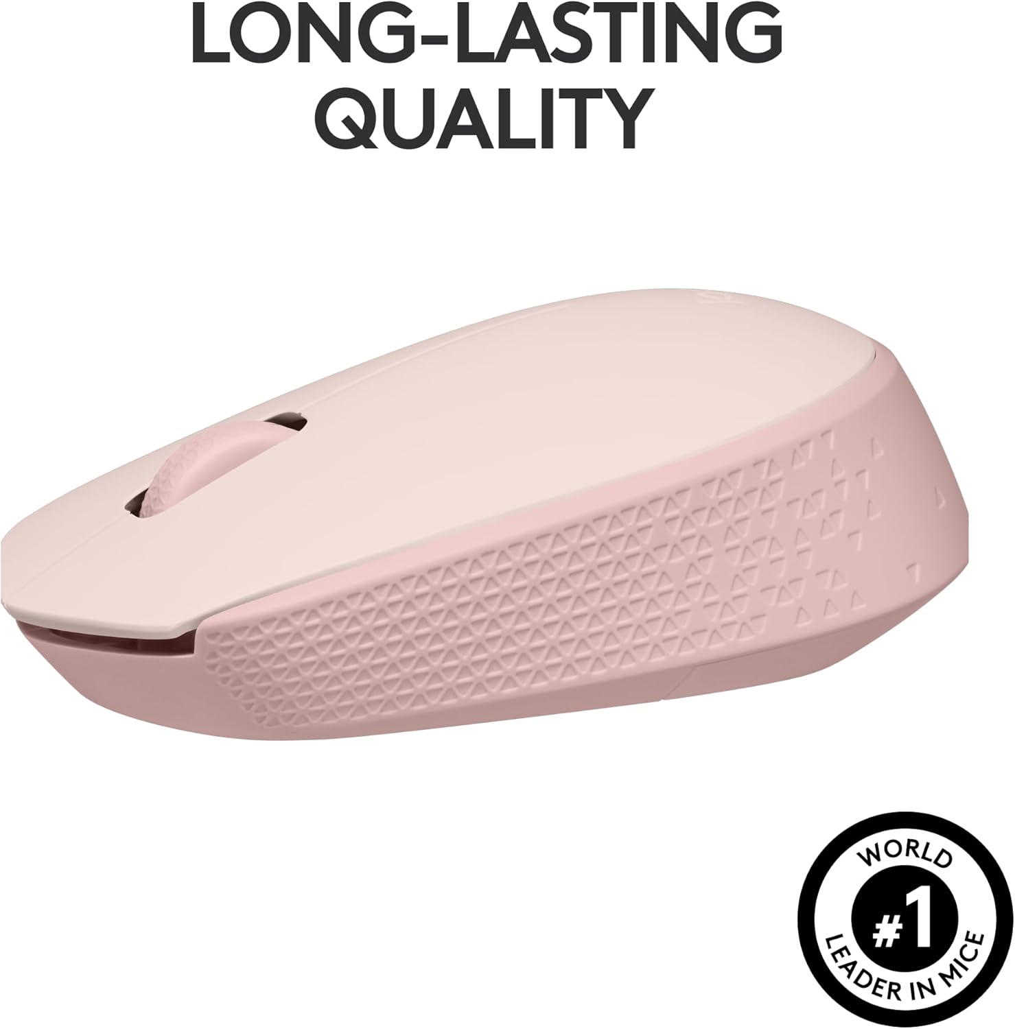Logitech M170 Wireless Mouse for PC, Mac, Laptop, 2.4 GHz with USB Mini Receiver, Optical Tracking, 12-Months Battery Life, Ambidextrous - Rose