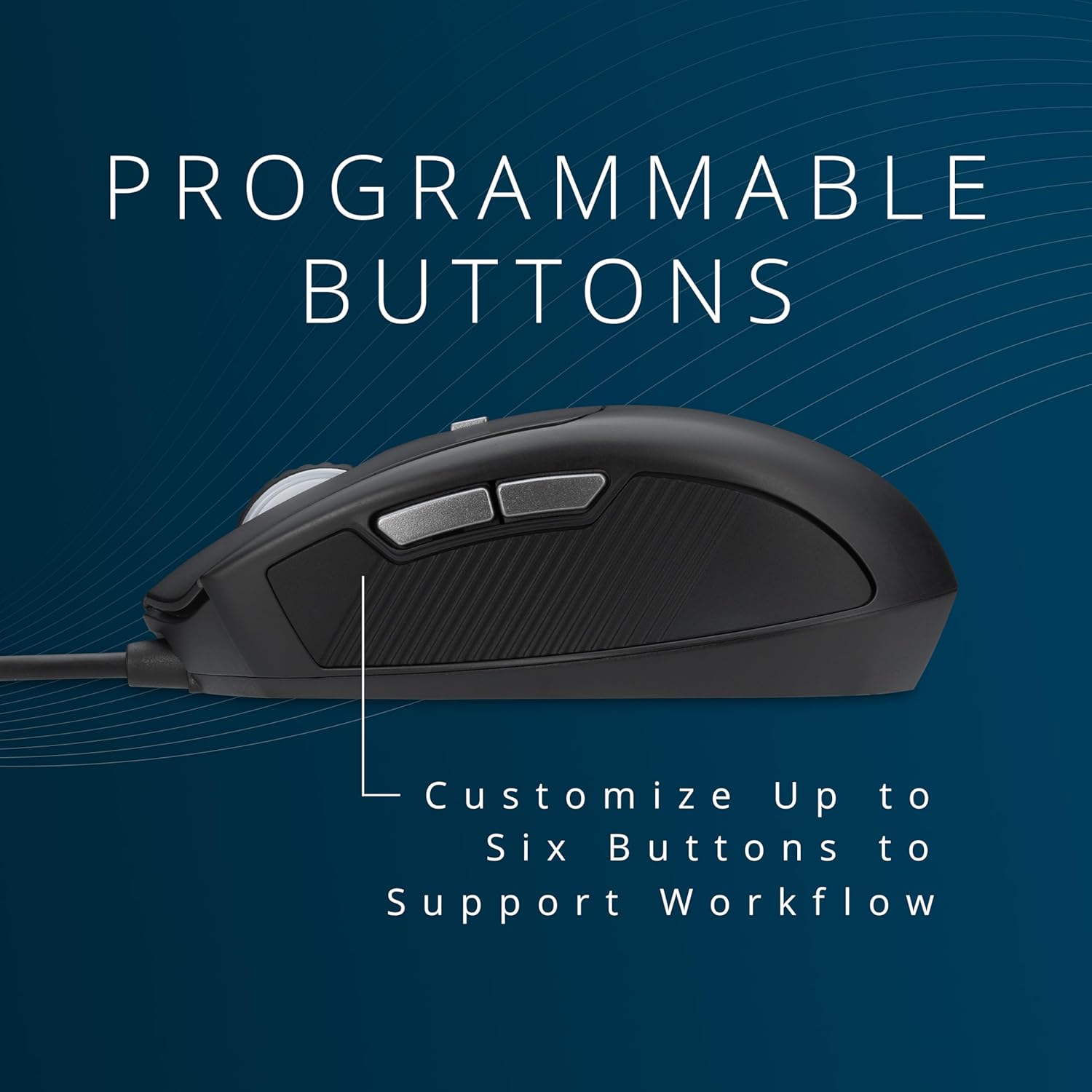 Kensington USB-C Wired Mouse, Pro Fit Ergo MY435 EQ Wired Mouse, Programmable Buttons, Quiet-Click Buttons, USB-C Connection - Black (K72512NA)