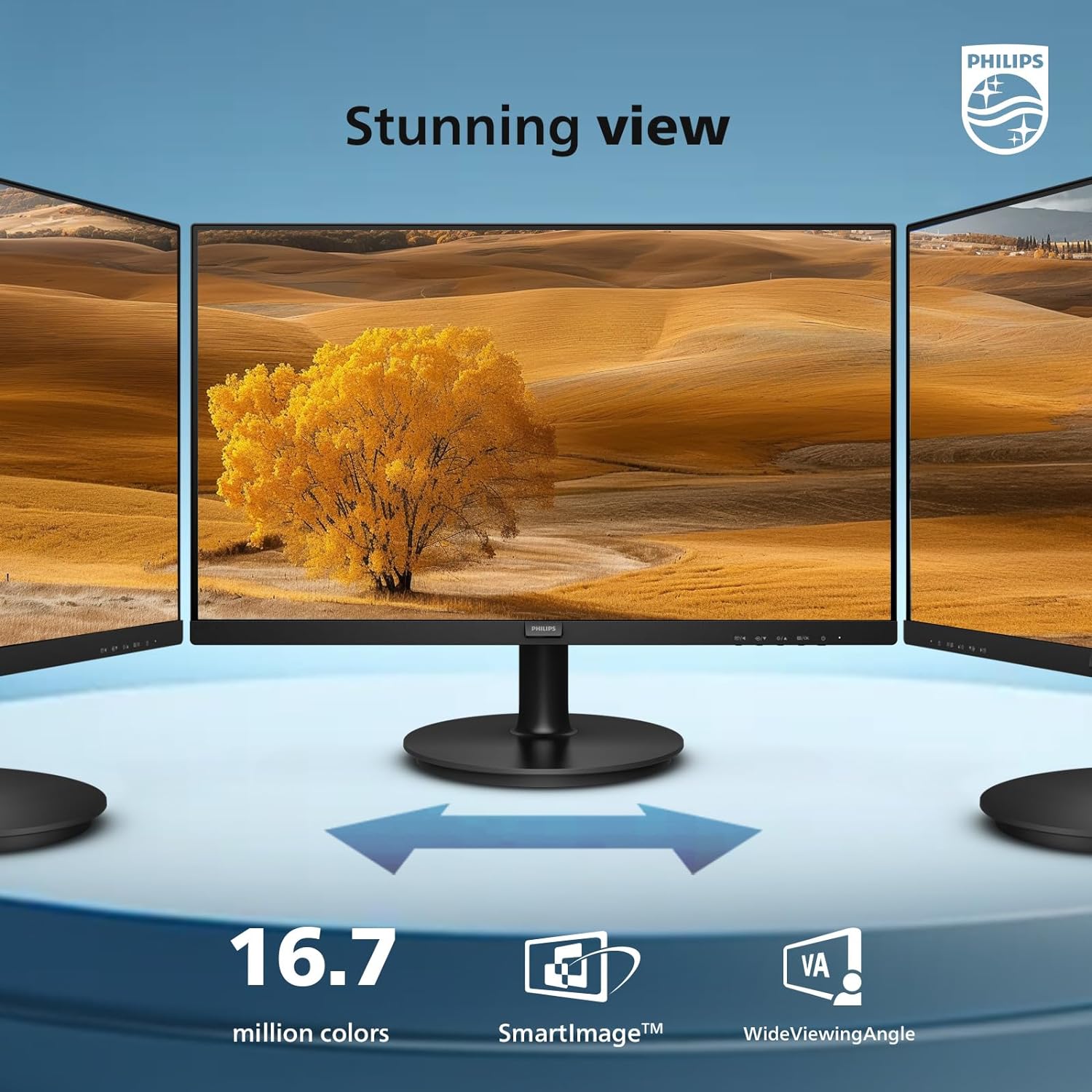 Philips 271V8LB 27" Framless Full HD (1920 x 1080) 100Hz Monitor, VESA, HDMI x 1, VGA Port x1, Eye Care, 4 Year Advance Replacement Warranty