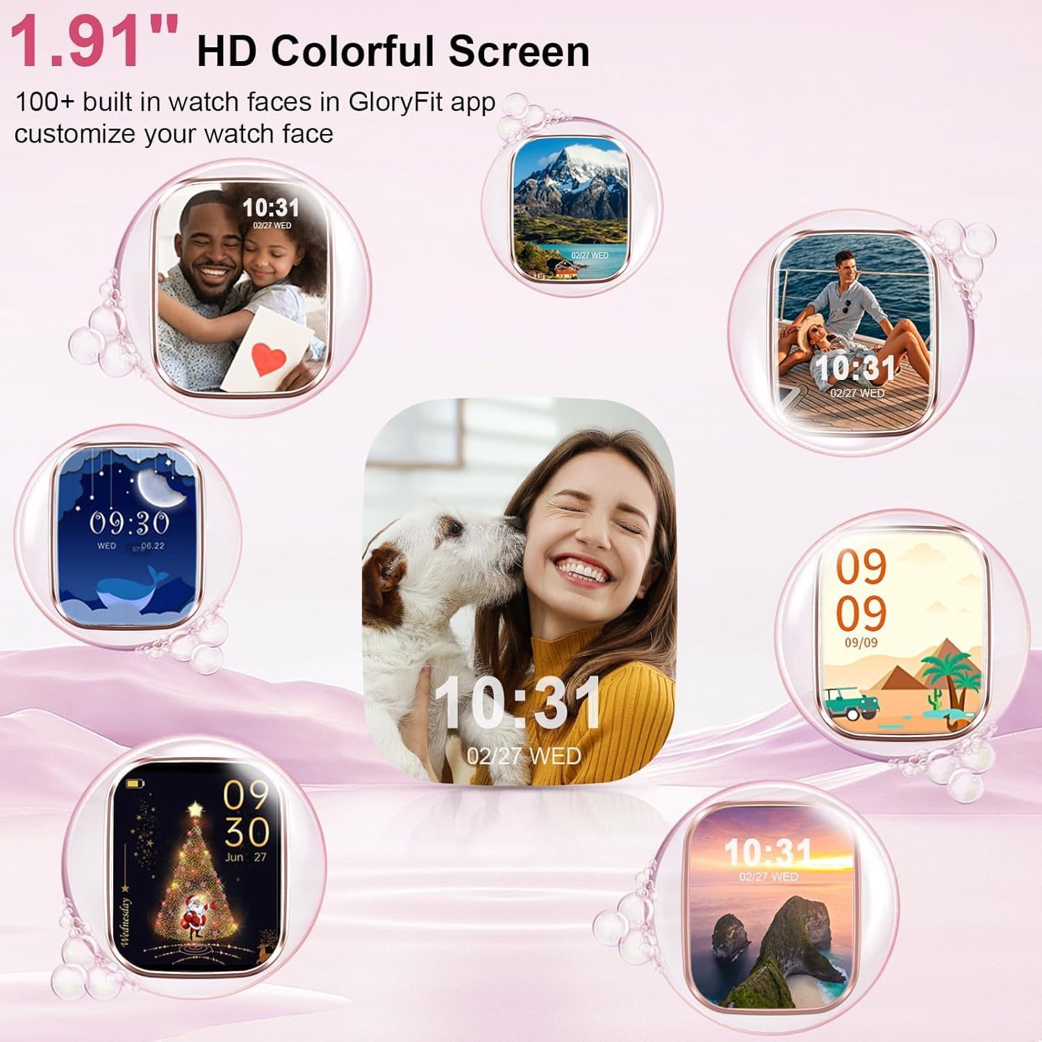 Smart Watch for Women Men(Answer/Make Calls), New 1.91" HD Smartwatch 2026, Fitness Tracker with 110+ Sport Modes, IP68 Waterproof, Heart Rate/Sleep/Step Monitor, Activity Tracker for Android iOS