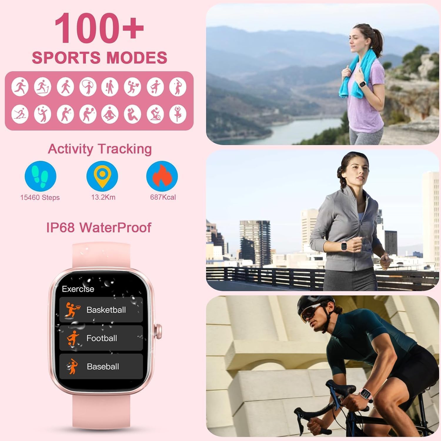 Smart Watch for Women Men(Answer/Make Calls), New 1.91" HD Smartwatch 2026, Fitness Tracker with 110+ Sport Modes, IP68 Waterproof, Heart Rate/Sleep/Step Monitor, Activity Tracker for Android iOS