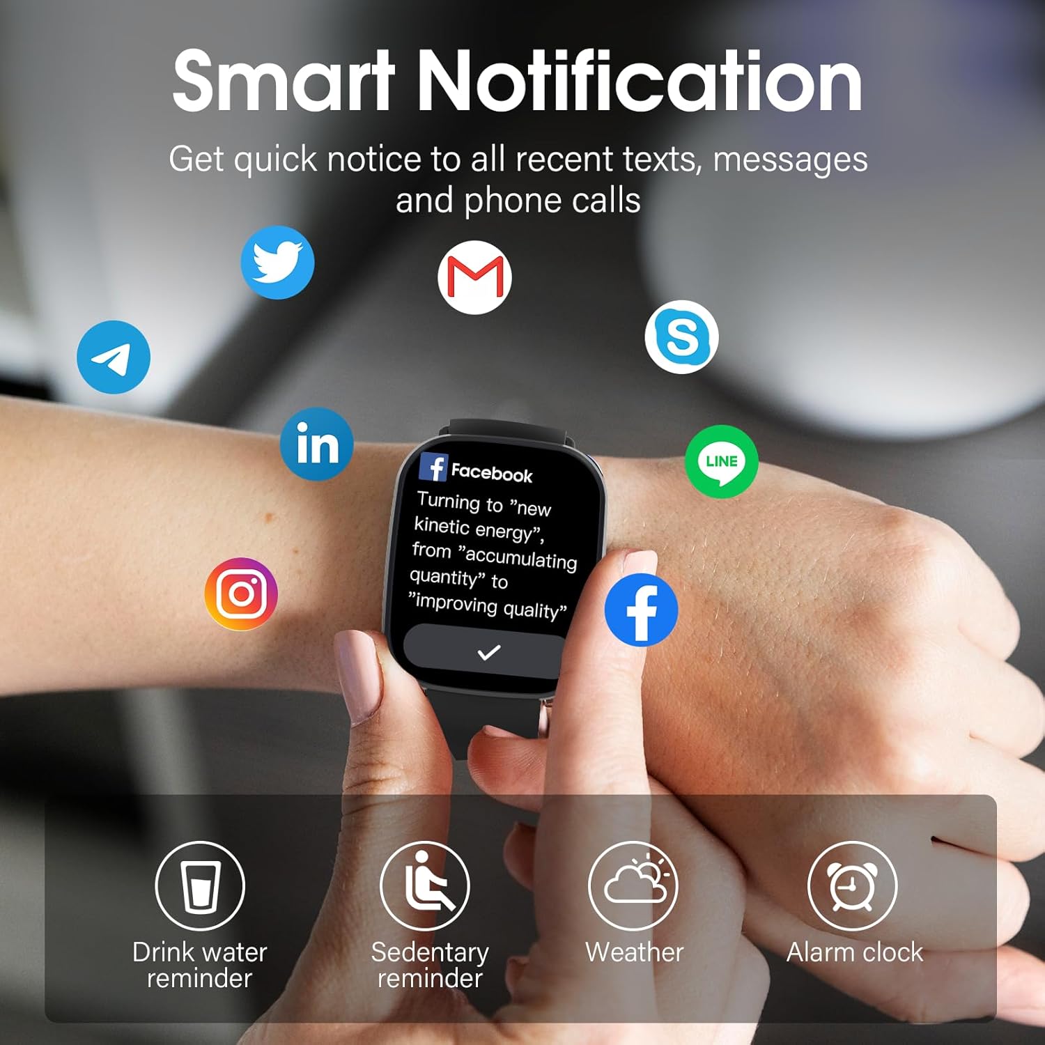 Csasan Smart Watch for Men Women(Answer/Make Call), 1.91" HD Screen Smartwatch Heart Rate/Sleep/Steps Monitor, 100+ Sports Fitness Watch, IP68 Waterproof Activity Trackers for Android iOS Black