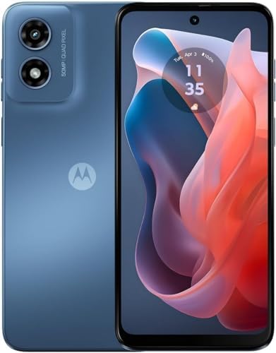 Motorola Moto G Play | 2024 | AT&T Unlocked 4G LTE | 4/64GB | 50 MP Camera | Sapphire Blue (Renewed)