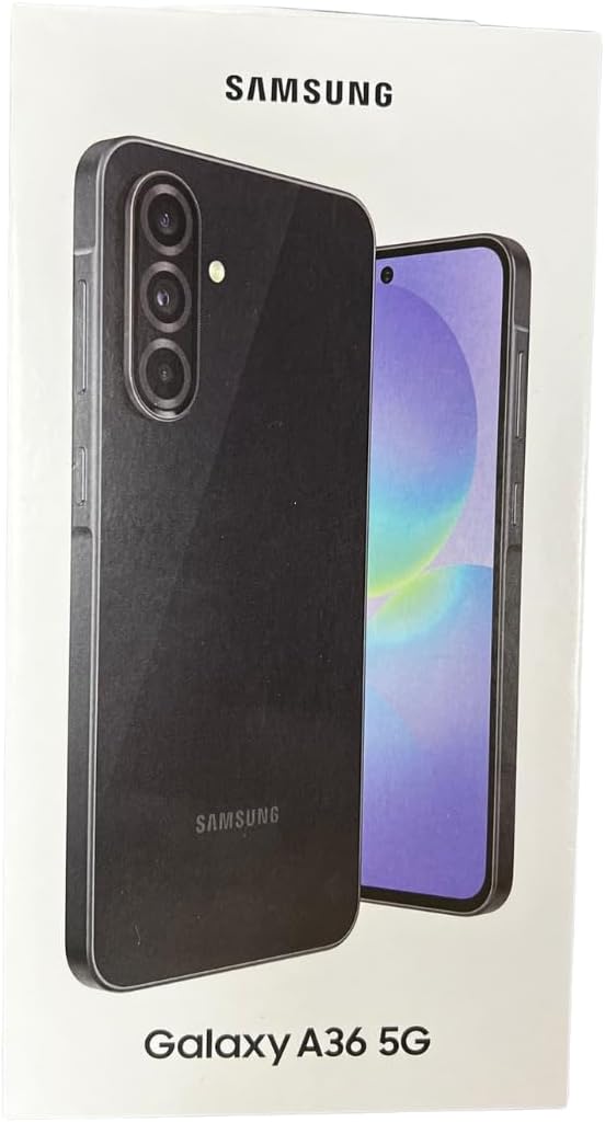 SAMSUNG Galaxy A36 5G 2025 | 256GB, Dual SIM | 6.7" 120Hz AMOLED, IP67 Water Resistant, Android 15 | International Model Factory Unlocked for T-Mobile & Global | 25W Fast Charger Bundle (Black)