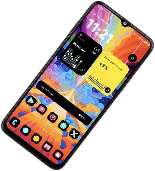 POZZI Turbo 6.79” HD+ Display | 128GB + 6GB RAM | 4G LTE Unlocked Smartphone | Android 14 | Octa Core Processor | 50MP Camera | 5,000 mAh Battery | Dual Nano SIM | Black | Compatible with T-Mobile