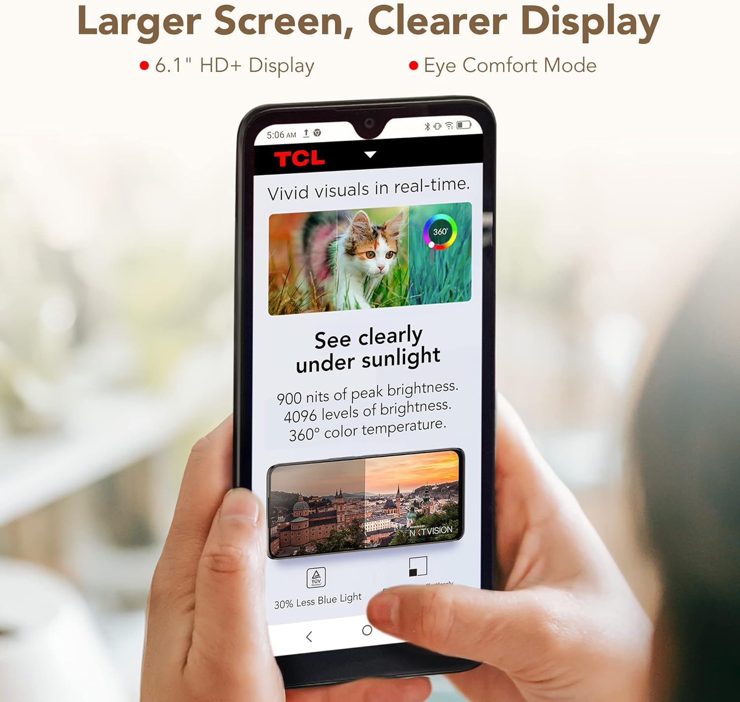 TCL 30 Z |2022| 6.1 Inch Unlocked Cell Phone with HD+ Display, US Version Android 12 Smartphone 32GB+3GB RAM, 3000mAh Android Phone, Prime Black (Renewed)