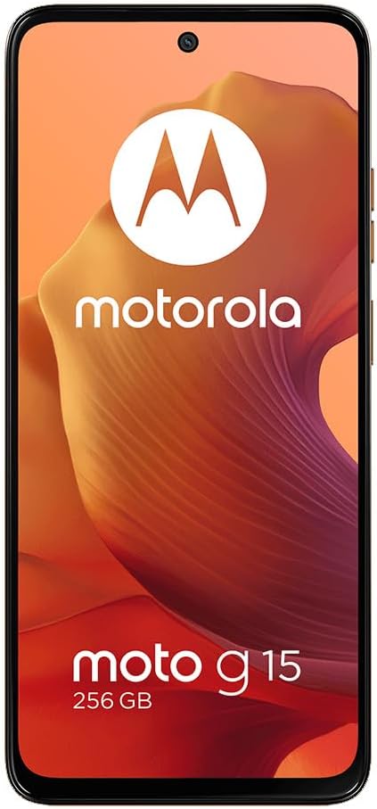 Motorola Moto G15 4G LTE (XT2521-2) 4+256GB Dual Sim | GSM Unlocked | International Model | for T-Mobile, Metro PCS, Mint & Tello - (Orange)