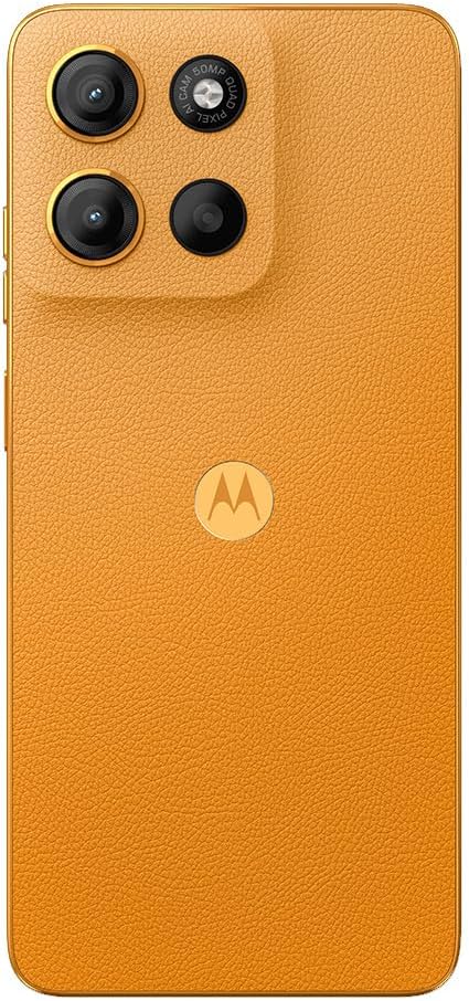 Motorola Moto G15 4G LTE (XT2521-2) 4+256GB Dual Sim | GSM Unlocked | International Model | for T-Mobile, Metro PCS, Mint & Tello - (Orange)