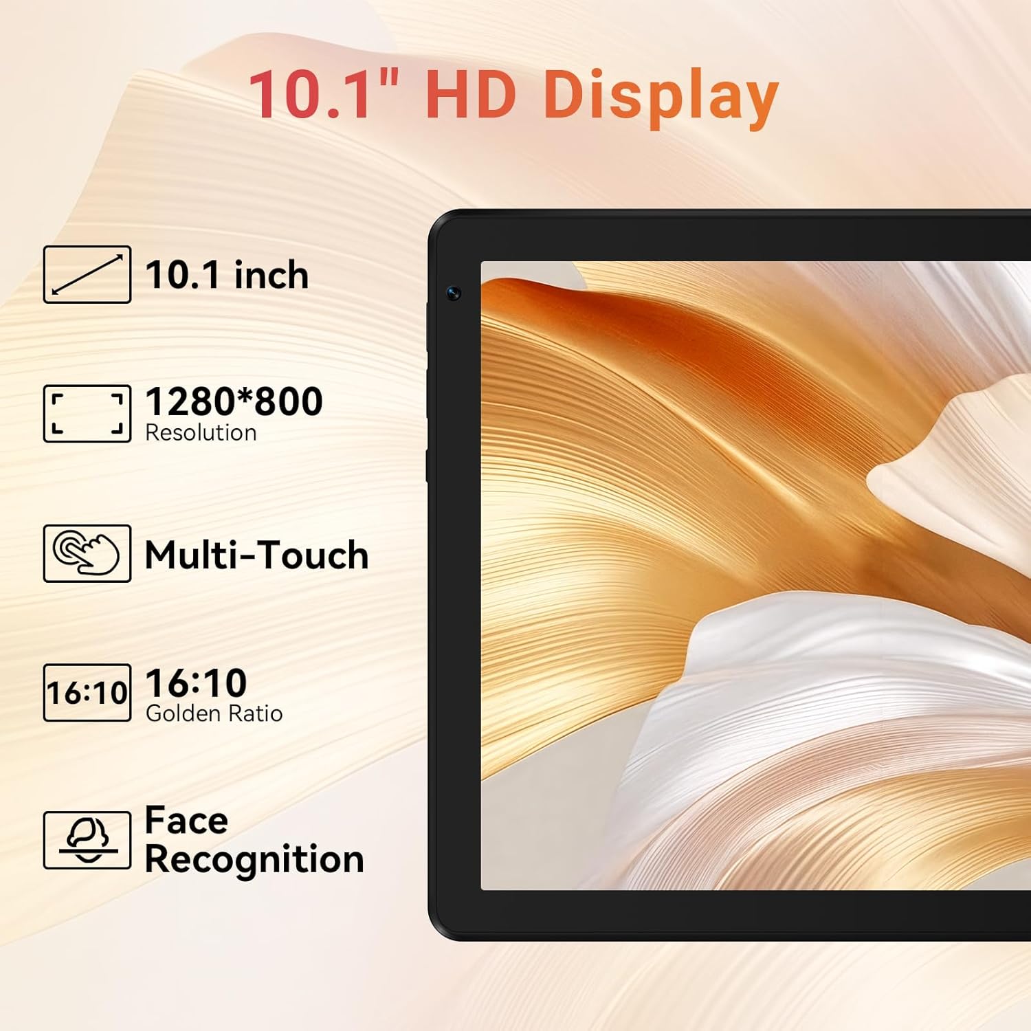 Tablet,10.1" Android Tablet with Octa-core Processor 30GB RAM 128GB ROM HD IPS Touchscreen 8H Battery, Wi-Fi 6, BT 5.4, Dual Camera, Android 16 Tablets 2026