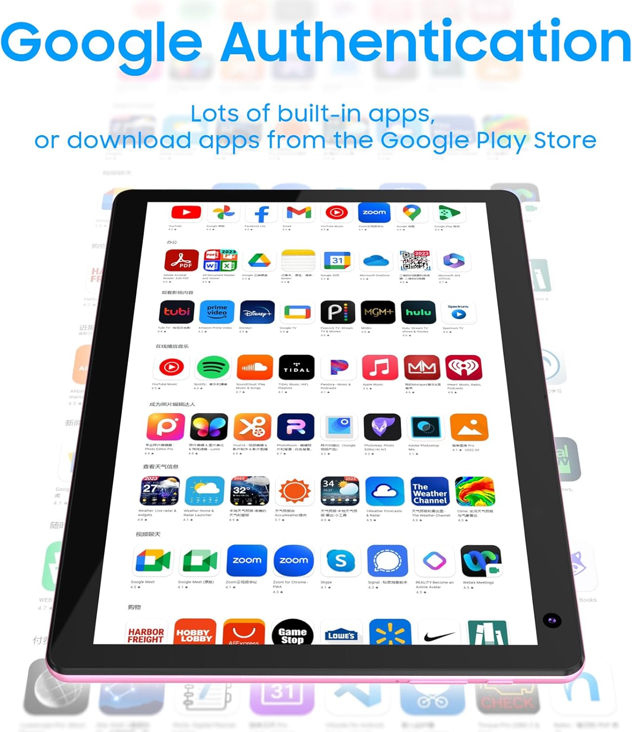 COOPERS Tablet 10 inch, Android 15 Tablet, 32GB ROM 1TB Expand Computer Tablets, Quad Core Processor 6000mAh Battery, 1280x800 IPS Touch Screen, 2+8MP Dual HD Camera, Bluetooth WiFi Tablets PC