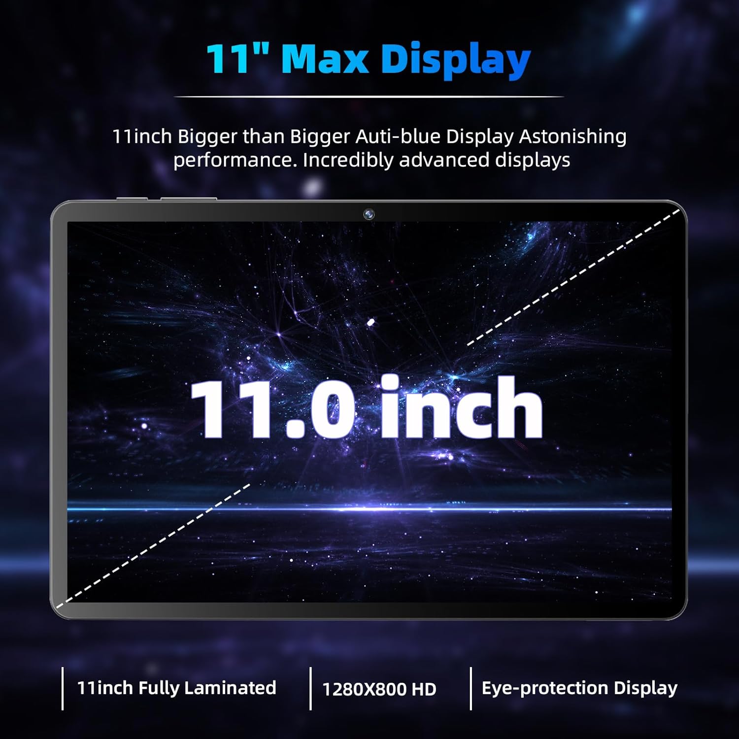 2026 Android 16 Tablet 11inch, Face Unlock, 18W Fast Charging, 32GB+128GB+1TB Expand, Octa-core CPU, 8000mAh Large Battery, WiFi6, Touchscreen Display, Widevine L1 Tableta, Black