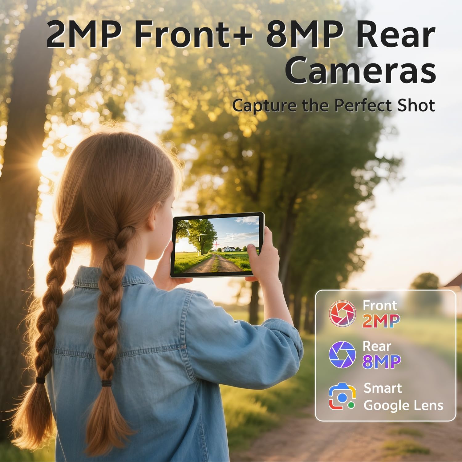 Android Tablet 10 Inch, Android 16 Tablet for Kids Adults, 20GB RAM 32GB Storage 1TB Expandable, Dual Cameras 8MP 2MP, 6000mAh Dual Speakers WiFi 6 Gray