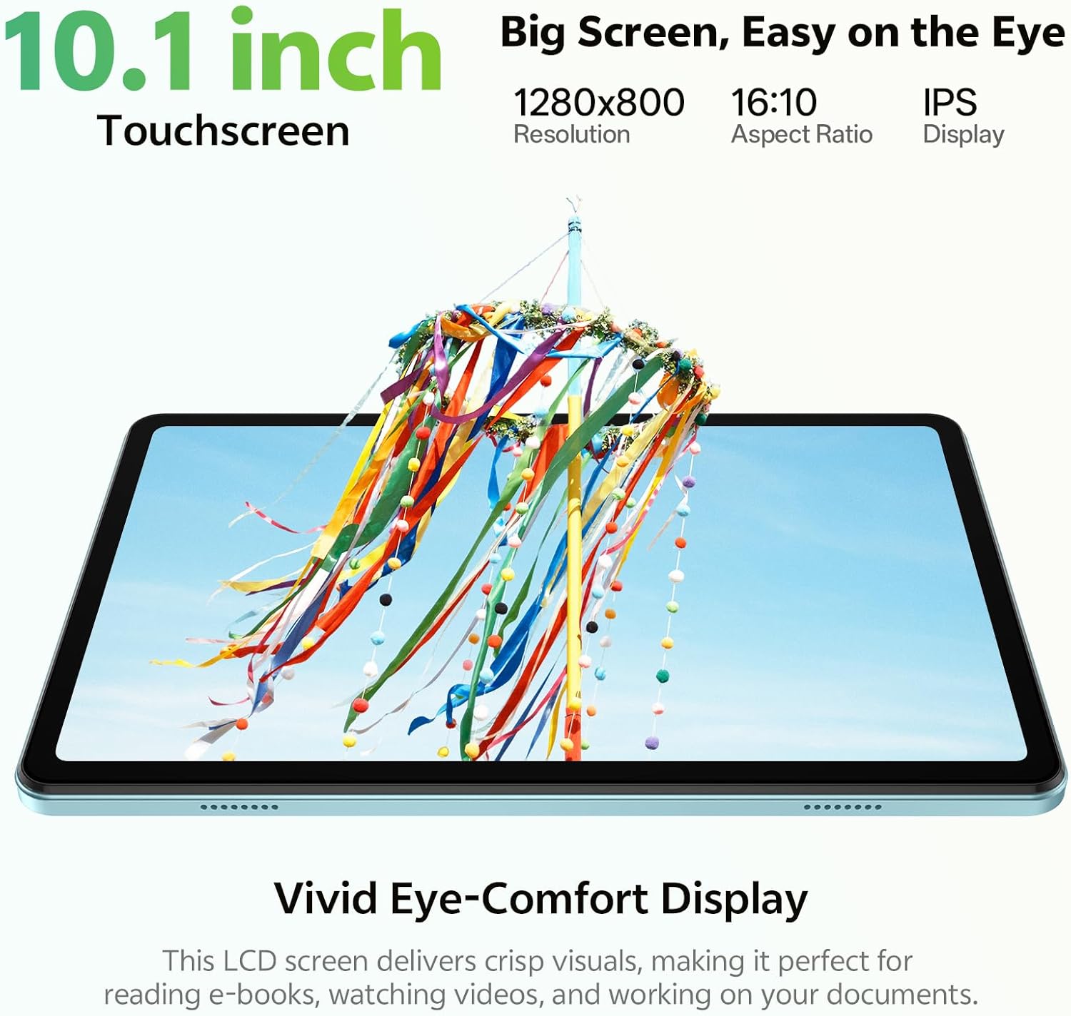 Tablet 10.1 inch, Android 15 Tablet with Case, 24GB RAM + 64GB ROM 1 TB Expandable, 1280x800 HD IPS Touch Screen, 8H Battery, WiFi 6, BT 5.4, Dual Camera (Gray)