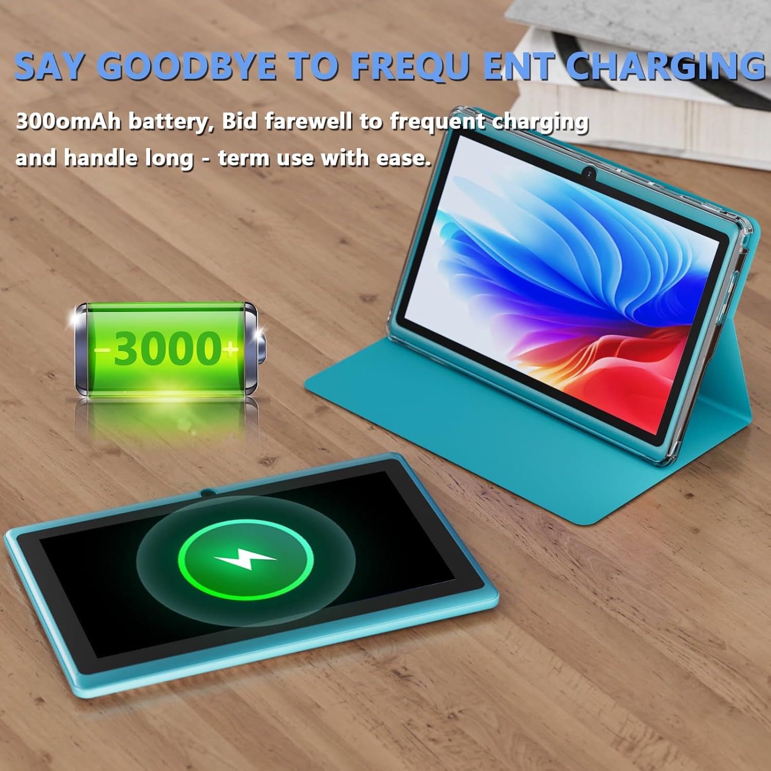 ZZB 7 inch Tablet Android 14, 8GB RAM (5GB Expandable) 32GB ROM Tablets Supports 1TB MicroSD, Widevine L1, Dual Camera Tableta 5G WiFi-6 Android Tablet with Case, 7" Tablets+Cover 2026 (Navy Blue)