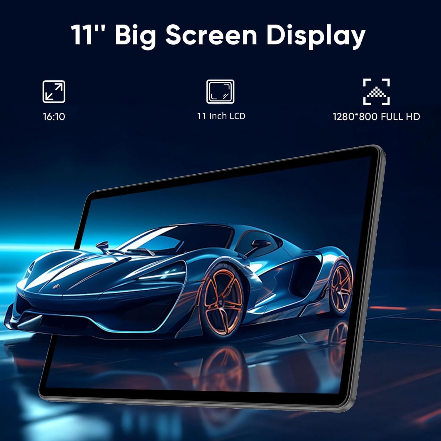 Android 16 Tablet,11 Inch Tablets with Octa Core Processor, 28GB RAM 128GB ROM 1TB Expand, Widevine L1, 8000mAh Battery, 2.4/5Ghz Dual WiFi/GPS/FM, 5/8MP Cameras, Case Included, Black
