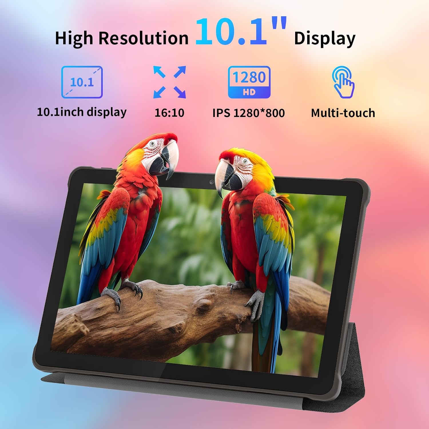 10 inch Android Tablet: Octa-Core, 7000mAh, with Stand Case, IPS HD Display, Wi-Fi 6, OTG, Metal Body – Fast & Portable Tablet for Work & Entertainment, 2-Year Protection, 8GB RAM 64GB, Android 15