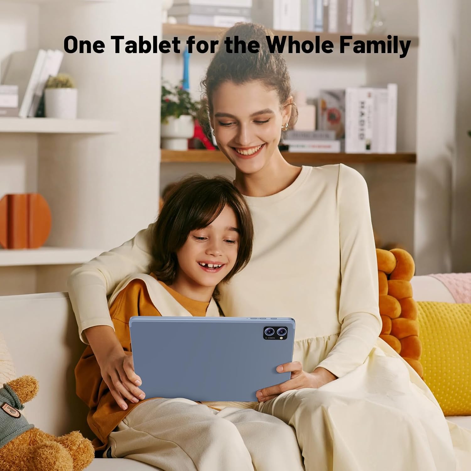 Android Tablet 10 Inch, Android 15 Tablets 2026 for Adults, Octa-Core, 12GB RAM,128GB Storage(2TB Expandable), Large Touch Screen Tablet with 10H Battery Life,WiFi & Bluetooth 5.0,Grey Blue
